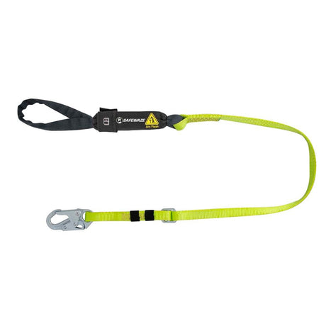 Arc Flash 4'-6' Adjustable Energy Absorbing Lanyard: Snap Hook, Soft Loop