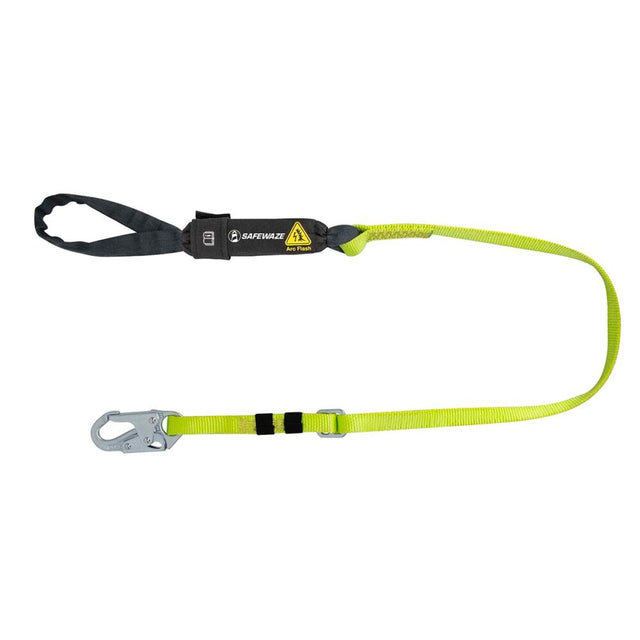 Arc Flash 4'-6' Adjustable Energy Absorbing Lanyard: Snap Hook, Soft Loop
