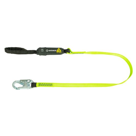 Arc Flash 6' Energy Absorbing Lanyard: Snap Hook, Soft Loop