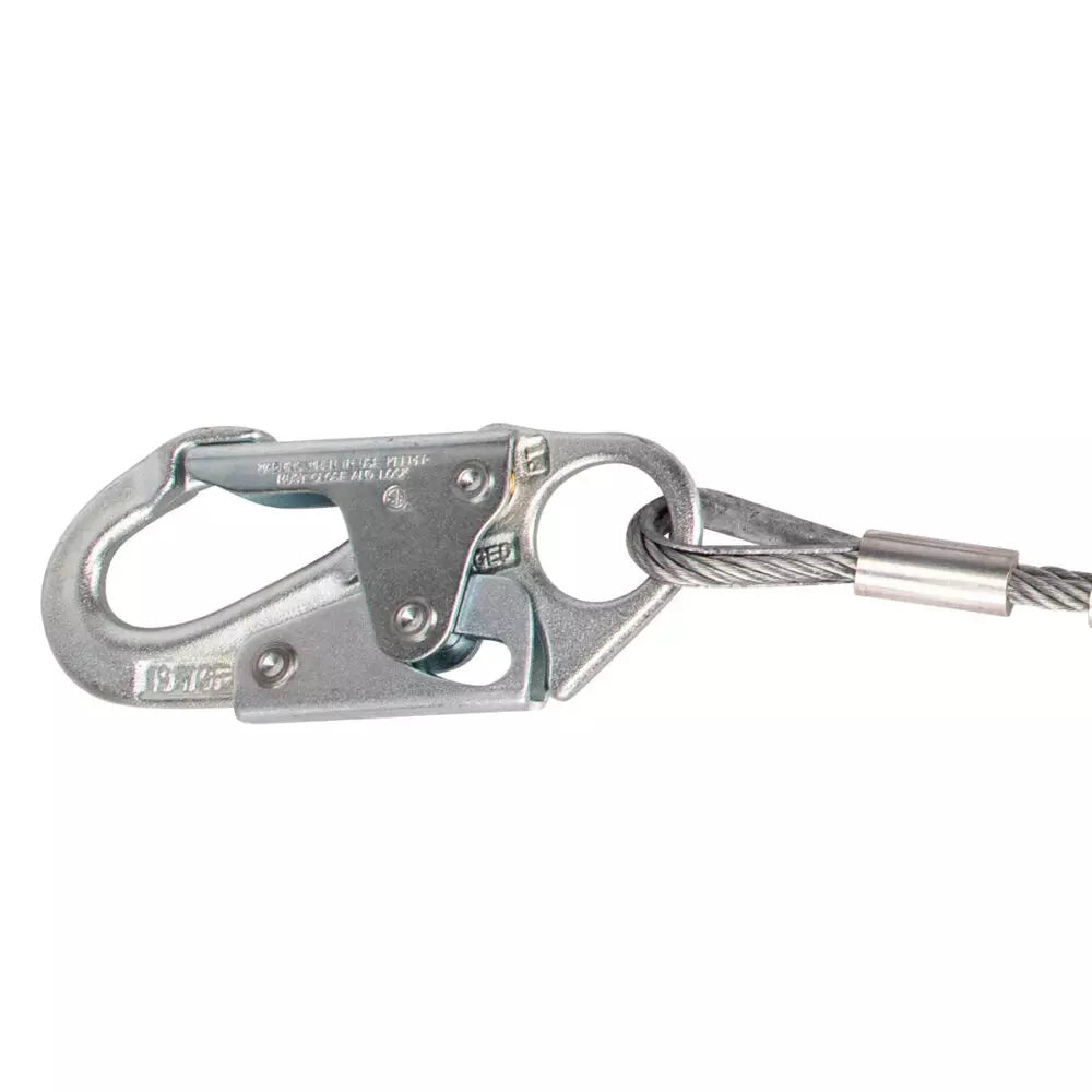 PRO 6' Cable Energy Absorbing Lanyard: Dual Leg, Snap Hooks - Image 3