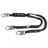 PRO 6' Stretch Energy Absorbing Lanyard: Dual Leg, Snap Hooks