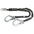 PRO 6' Stretch Energy Absorbing Lanyard: Dual Leg, Rebar Hooks