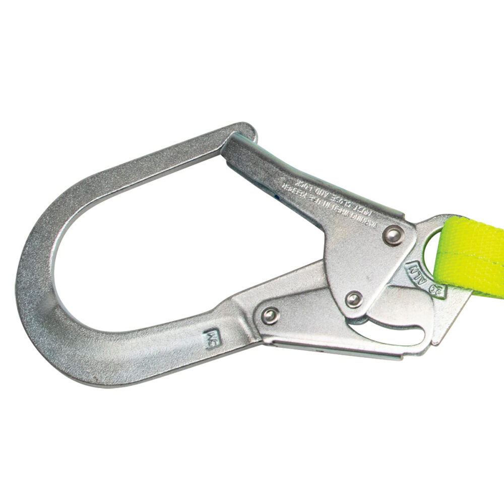 PRO 6' Stretch Internal Energy Absorbing Lanyard: O-Ring, Rebar Hook - Image 4