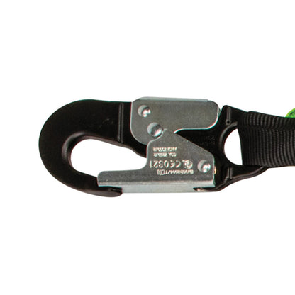 PRO 6' Stretch Internal Energy Absorbing Lanyard: Dual Leg, O-Ring, Alu Rebar Hooks - Image 2