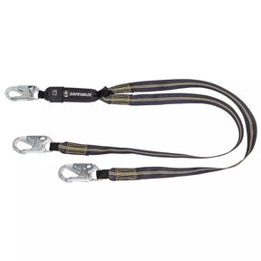 Welding 6' Energy Absorbing Lanyard: Dual Leg, Snap Hooks
