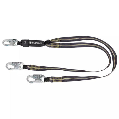 Welding 6' Energy Absorbing Lanyard: Dual Leg, Snap Hooks