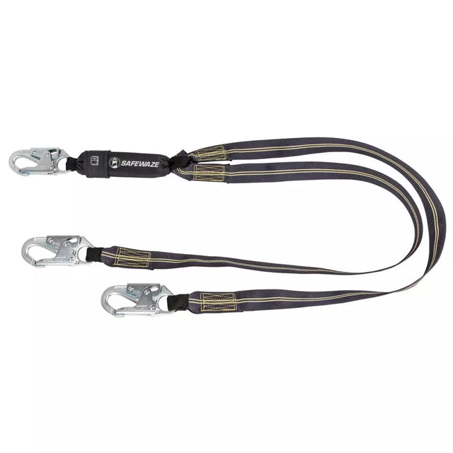 Welding 6' Energy Absorbing Lanyard: Dual Leg, Snap Hooks
