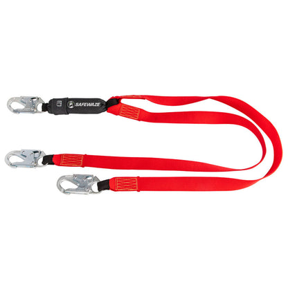 Welding 6' Energy Absorbing Lanyard: Dual Leg, Snap Hooks
