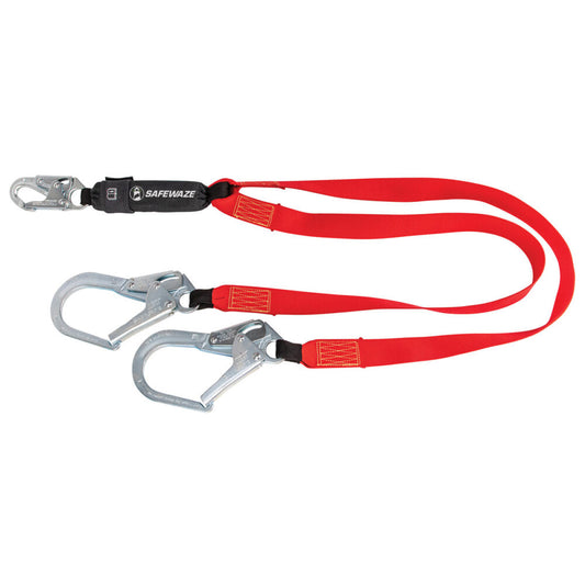 Welding 6' Energy Absorbing Lanyard: Dual Leg, Rebar Hooks