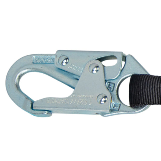 PRO 6' Stretch Internal Energy Absorbing Lanyard: Dual Leg, O-Ring, Rebar Hooks - Image 2