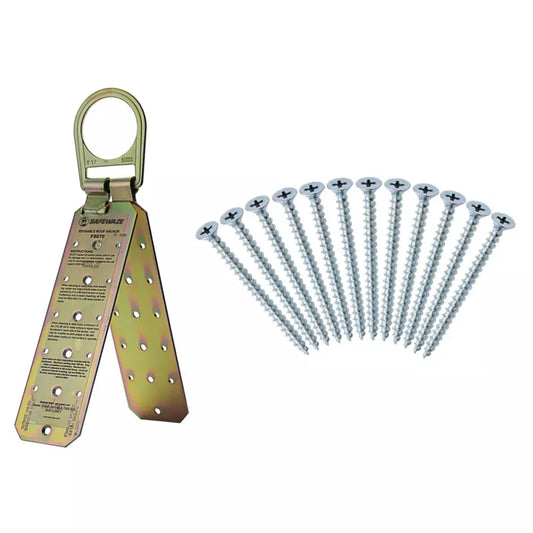 Reusable Roof Anchor, 12pc Sheet Metal Screws