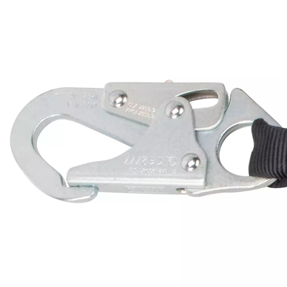 PRO 6' Stretch Internal Energy Absorbing Lanyard: O-Ring, Rebar Hook - Image 2