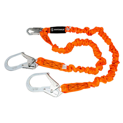 V-Line 6' Stretch Internal Energy Absorbing Lanyard: Dual Leg, Rebar Hooks