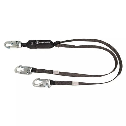 Heavyweight 6' Energy Absorbing Lanyard: Dual Leg, Snap Hooks