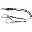 Heavyweight 6' Energy Absorbing Lanyard: Dual Leg, Rebar Hooks