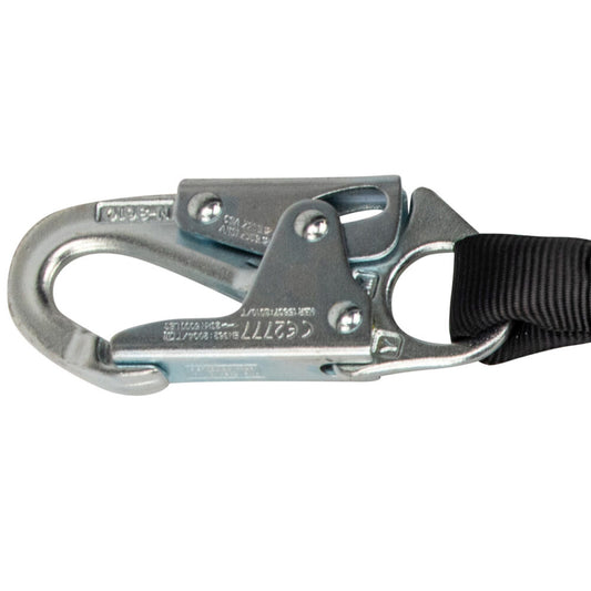 PRO 6' Stretch Energy Absorbing Lanyard: 12' FF, Snap Hook - Image 2
