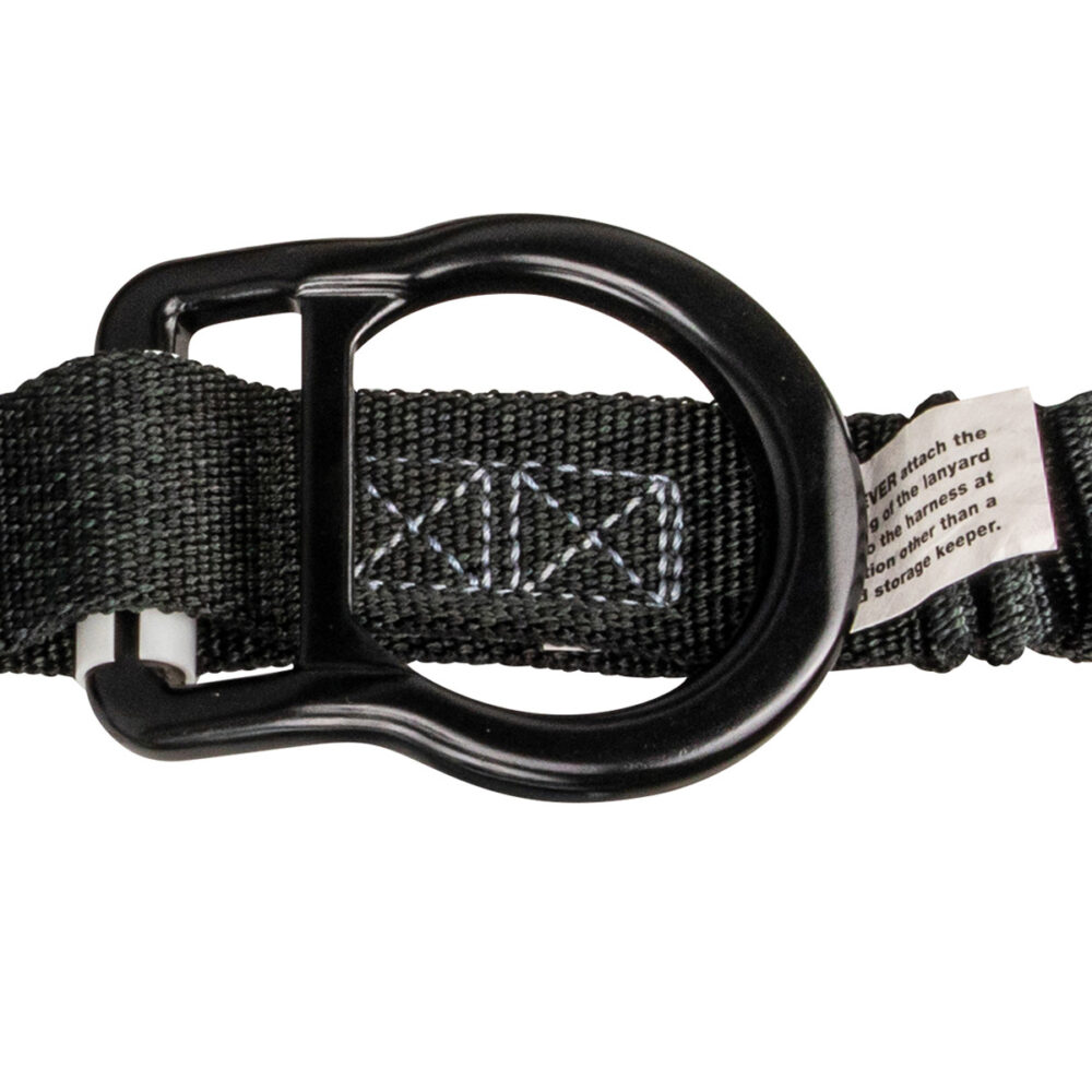PRO 6' Stretch Energy Absorbing Lanyard: 12' FF Dual Leg, Alu Rebar Hooks, Rescue Rings - Image 4