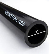 VENTRAL DWV Drain Pipe - Black ABS Custom Size and Length 3" (3.0) Inch