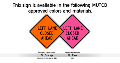 Left Lane Closed Ahead (RUS)