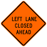 Left Lane Closed Ahead (RUS)