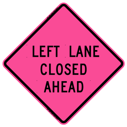 Left Lane Closed Ahead (RUS)