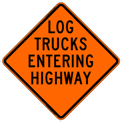 Log Trucks Entering Highway (RUS)