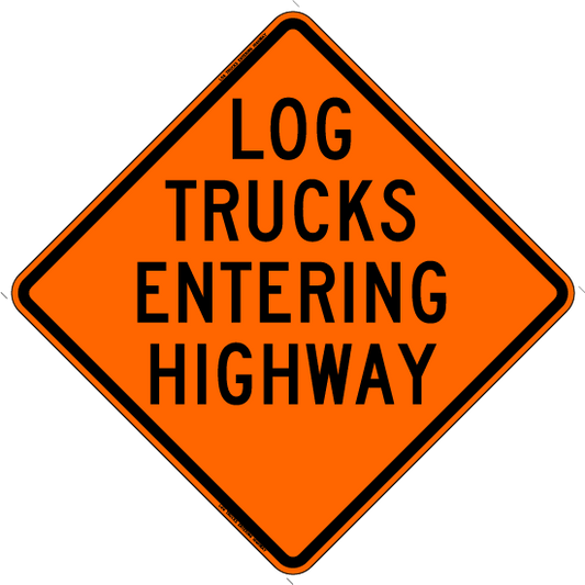 Log Trucks Entering Highway (RUS)