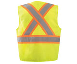Mesh Two-Tone Surveyor X-Back Vest W/Zipper ECO-ATRNSMX