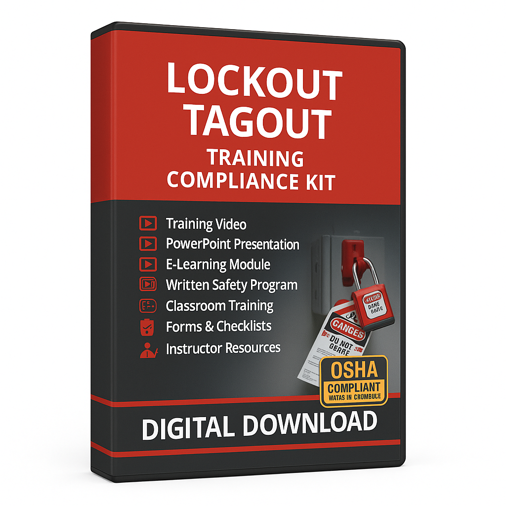 Lockout Tagout Safety Training Compliance Kit
