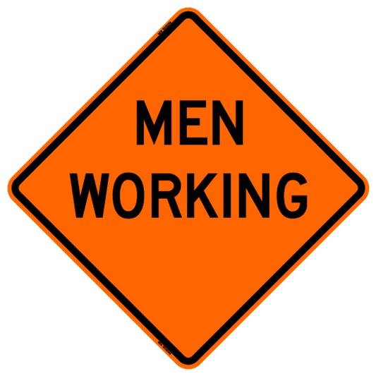 Men Working Roll-up Sign (RUS)