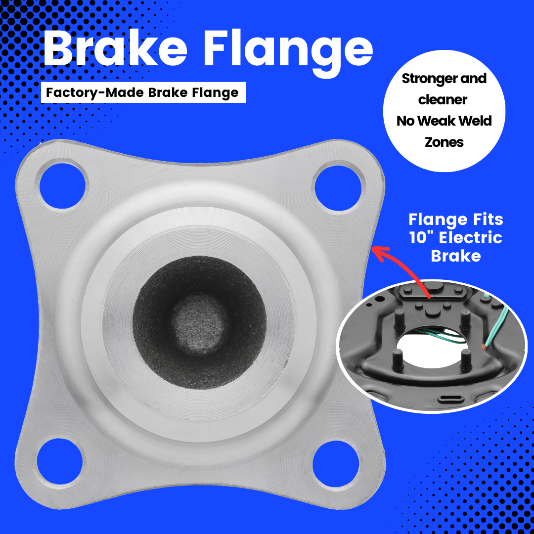 Spindle #84 - Weld-On Brake Flange - 3,500 lbs Trailer Axle