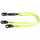 Arc Flash 6' Energy Absorbing Lanyard: Dual Leg, Dielectric Snap Hooks