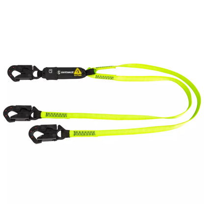 Arc Flash 6' Energy Absorbing Lanyard: Dual Leg, Dielectric Snap Hooks