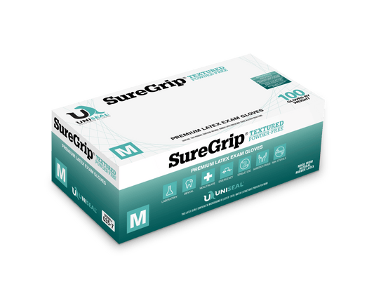 Uniseal®  Latex Exam Gloves – SureGrip Powder – Free Textured