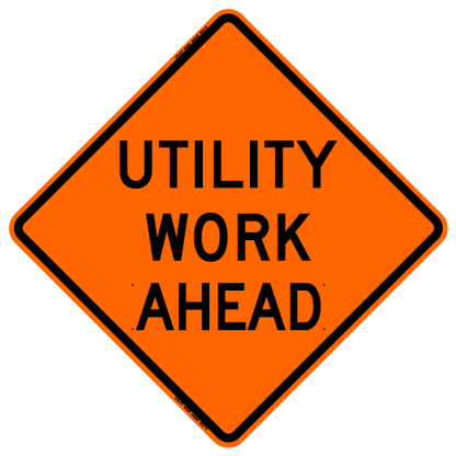 Utility Work Ahead Roll Up Sign (RUS)