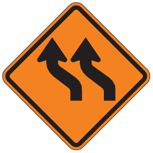 Reverse Curve (2 Lanes) Left (RUS)