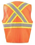 Mesh Two-Tone Surveyor X-Back Vest W/Zipper ECO-ATRNSMX