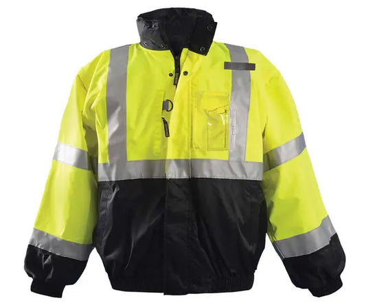 High-Visibility Waterproof Jacket with Removable Fleece Lining