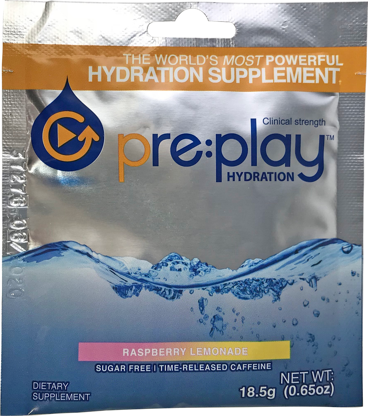 pre:play™ Clinical Strength Hydration—Time-released Caffeinated Energy Drink