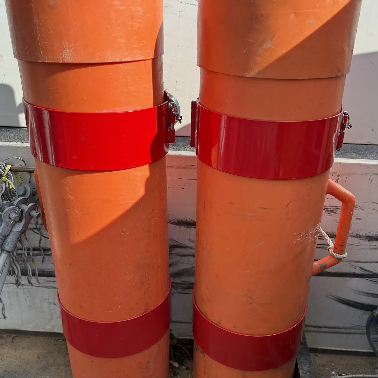 Insulating Blanket Canister Storage for Utility Bucket Trucks